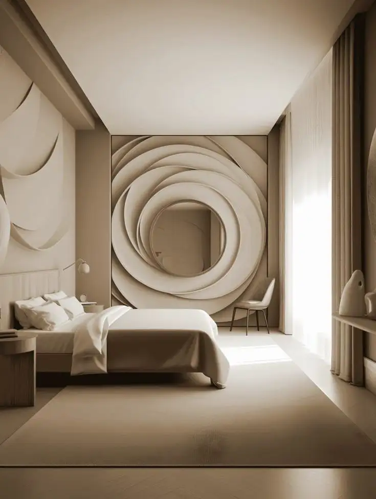 curved contemporary wall decor