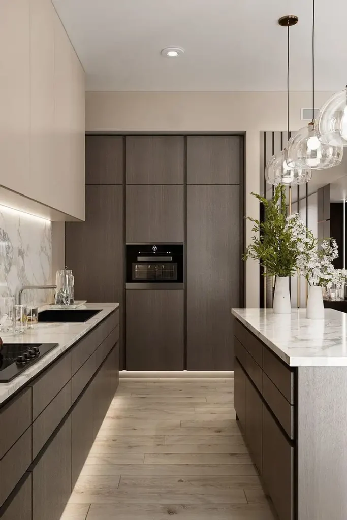 sleek contemporary kitchen cabinet