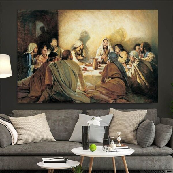 Contemporary Christian Art 2024 Expression In Faith   Last Supper Canvas Wall Art Last Supper Wall Last Supper Wall Decor Christian Canvas Art Dinning Room Decor Gift For Home The Last Supper 600x600 