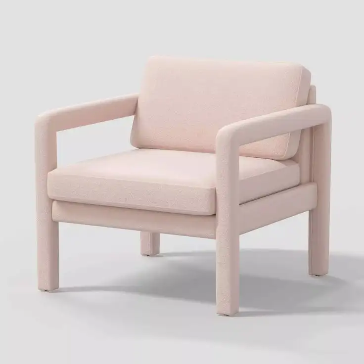 Threshold Sculptural Fully Upholstered Accent Chair