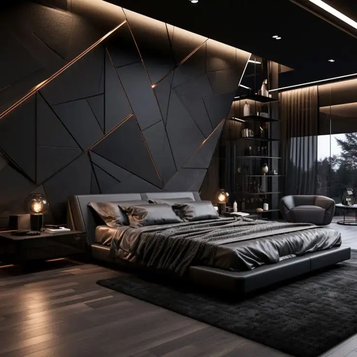 contemporary luxury black bedroom ideas