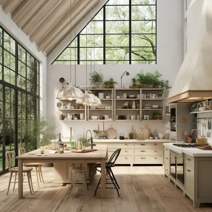 contemporary tudor house kitchen