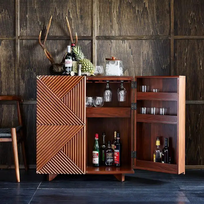 contemporary bar cabinet