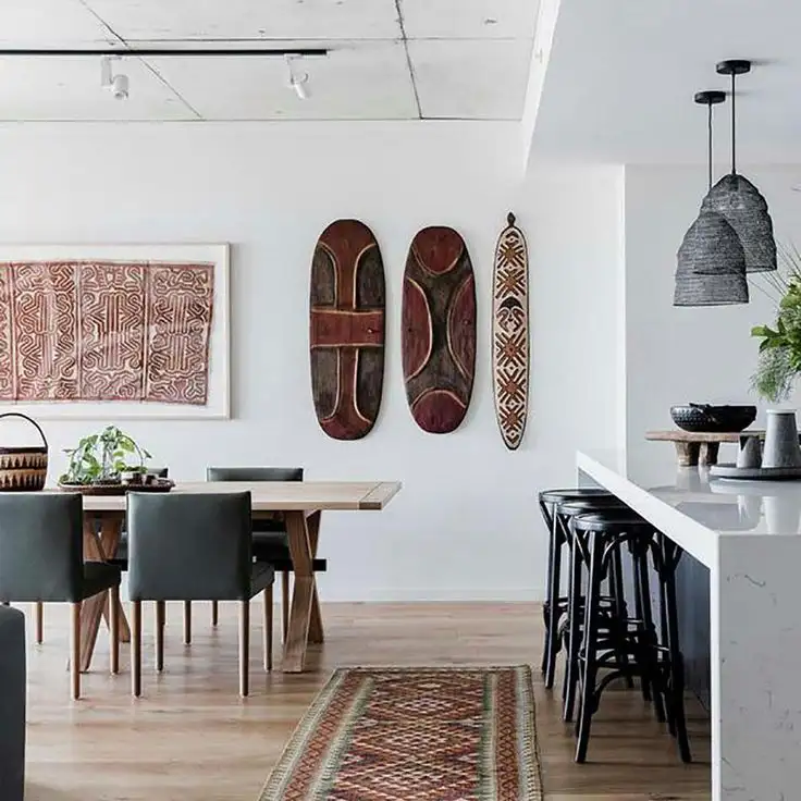 contemporary african art dining room