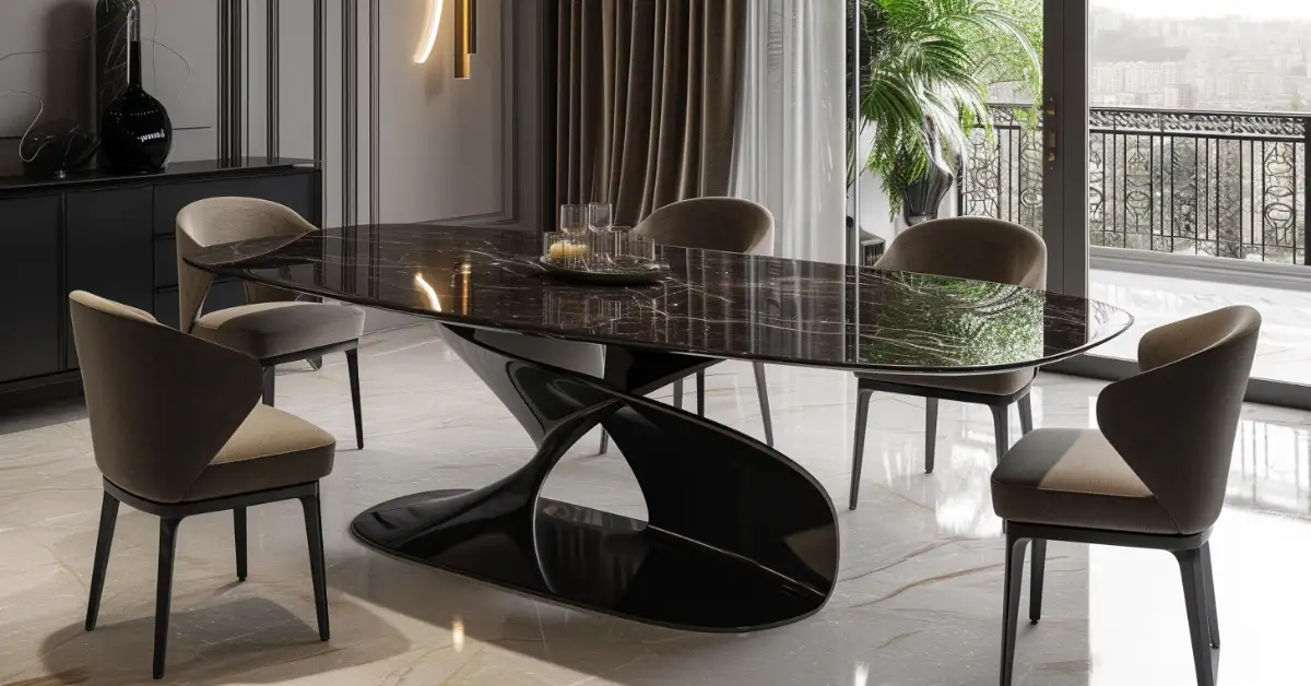 contemporary modern dining table