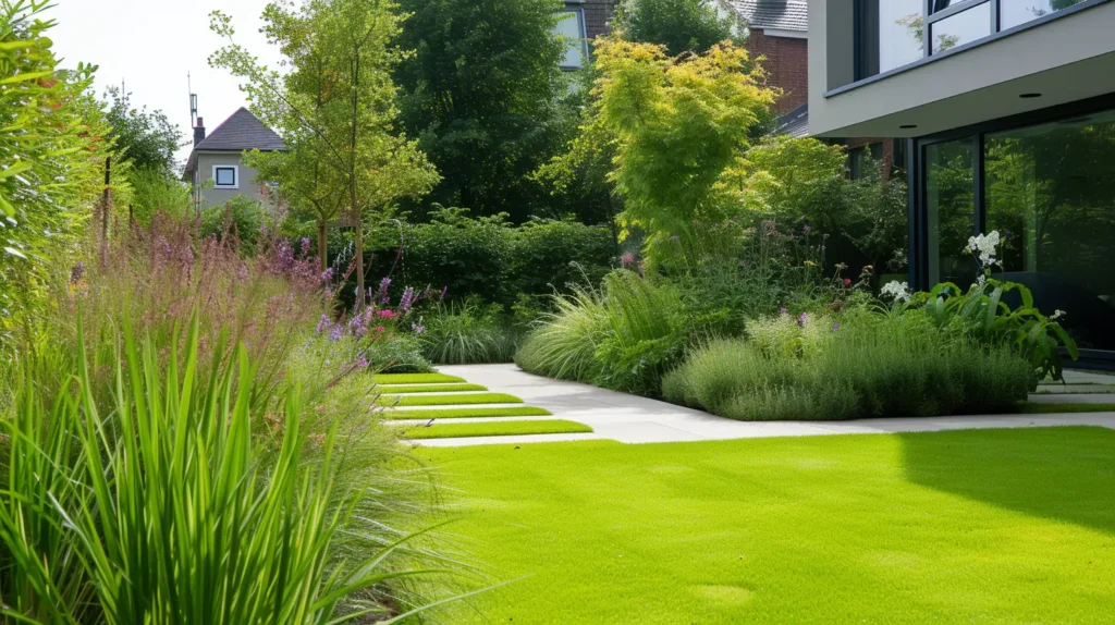 contemporary garden Lawn as an Edge