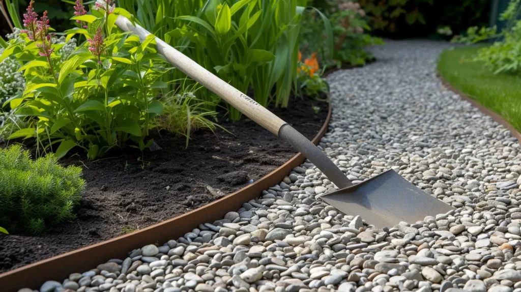 contemporary garden Shovel Edging