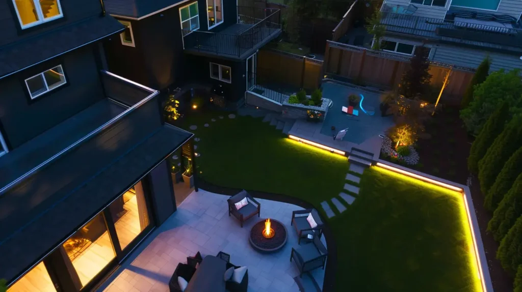 Modern Backyard LED Lighting