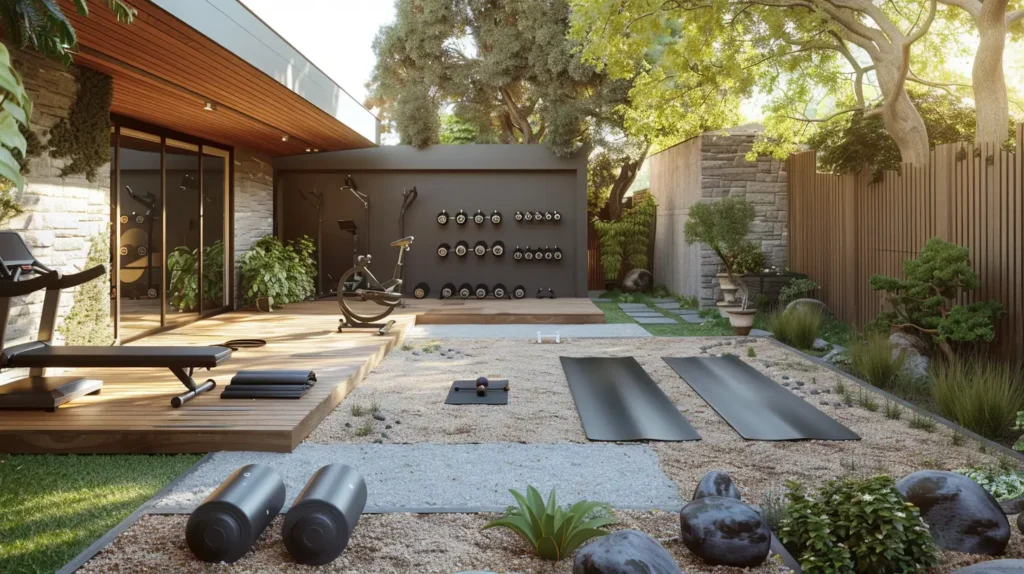 Modern Backyard Outdoor Gym