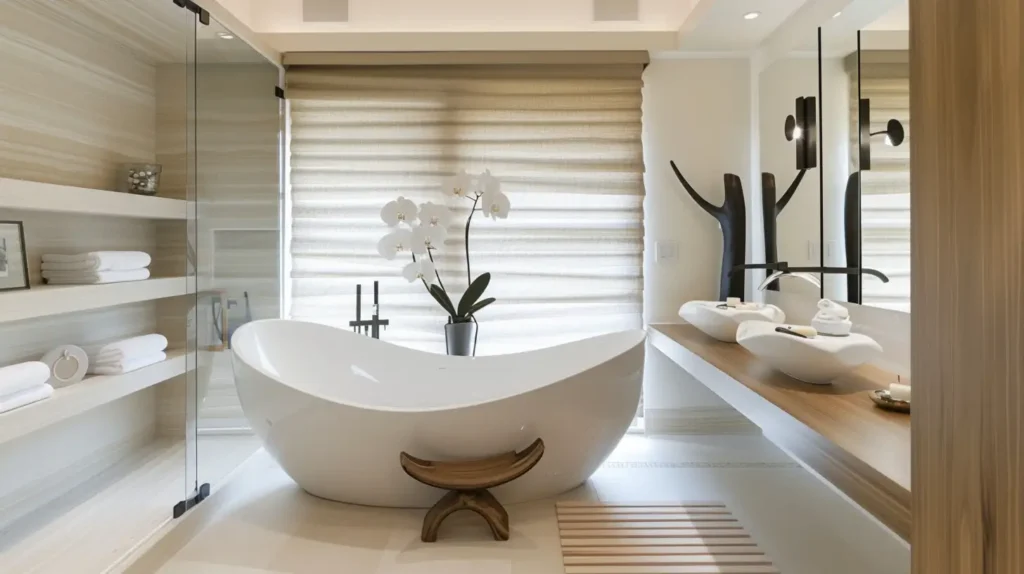 Modern Master Bathroom Ideas Freestanding Bathtub Focal Point