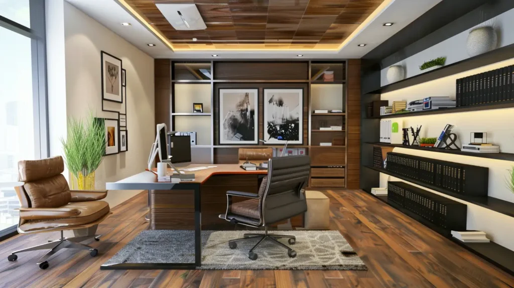 Modern Office Design Homely Touches