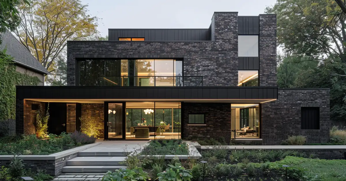modern brick house style