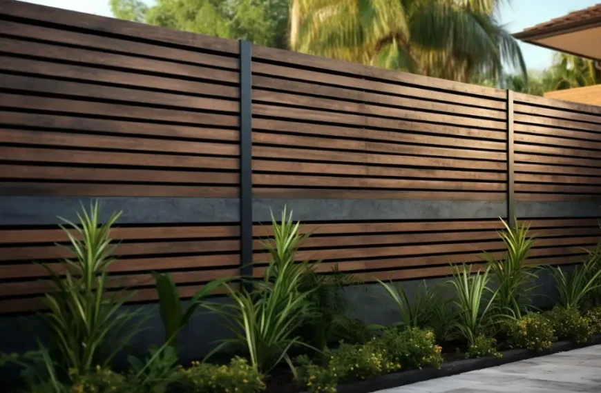 modern horizontal fence