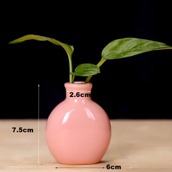 1Piece Ceramic Mini Flower Vase Home Garden Decoration Planter Pot Cute Flowerpot Planter Desktop Vase Home 2