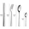 24Pcs Western Stainless Tableware Set Knife Fork Spoon Outdoor Portable Household Tableware Set Steak Cake Kitchen 4