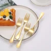 6pcs Stainless steel cutlery fruit forks dessert forks are small and delicate for entertaining guests 4