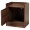 Baxton Studio Hale Modern and Contemporary Walnut Brown Finished Wood 2 Drawer Nightstand Simple Yet Functional 2