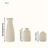 Ceramic Vase Set Of 3 Flower Vases For Rustic Home Decor Modern Farmhouse Decor Living Room 3