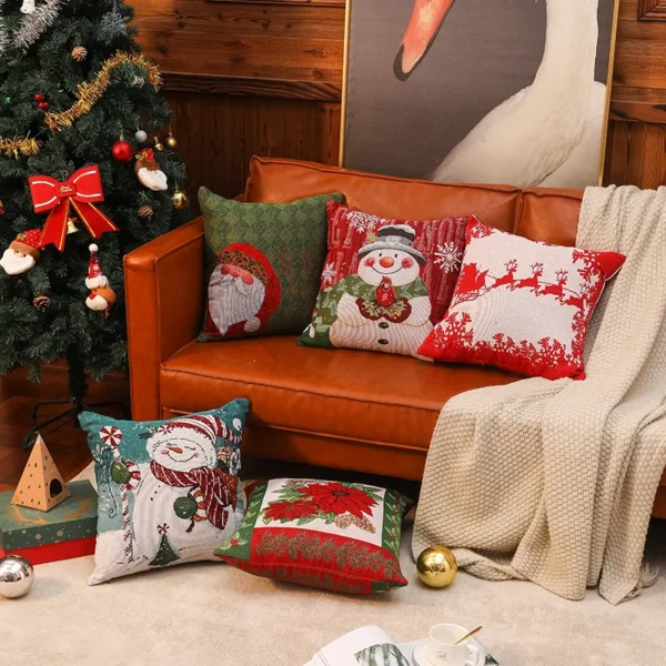 Christmas Cushions for Living Room Decorative Pillows for Sofa Couch Modern Pillowcases for Chair Xmas Home 1