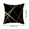 Fashion Design Velvet Cushion Cover 45x45cm Home Decor Golden Line Sofa Pillow Cover Home Pillowcase 2