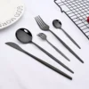 Green Gold Cutlery Set Mirror Dinnenrware Set Stainless Steel Flatware Dinner Knife Fork Spoon Tableware For 3