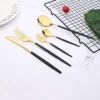 Green Gold Cutlery Set Mirror Dinnenrware Set Stainless Steel Flatware Dinner Knife Fork Spoon Tableware For 5