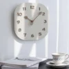 Ins Wall Clock Personality Simple Modern Clock Wall Hanging Home Living Room Clock Square Light Luxury 1