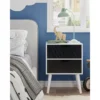 Nightstand Small Bedside Table with Two Drawers Bedside Furniture Mid Century Modern End Table with for 3