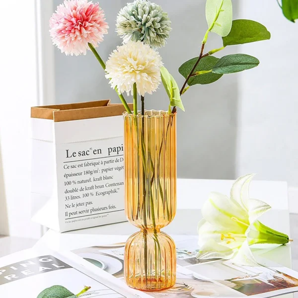 Nordic Glass Vase Small Glass Vases Flower Arrangement Home Decoration Accessories Modern Living Room Glass Ornament 3