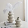 Nordic Style Ceramic Vase Decoration White Vase Modern Home Decoration Flower Pot Vase Decoration Home Living 1