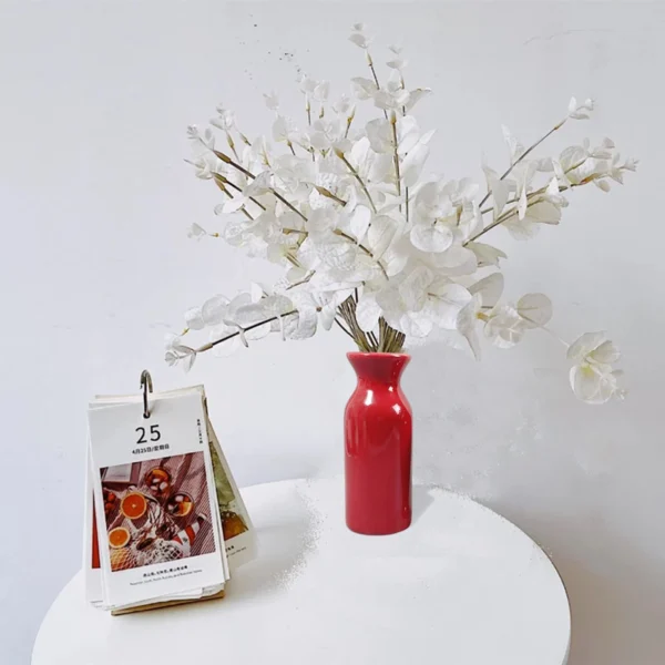 Red Ceramic Vase for Home Decor Bud Vase Set Decorative Vases for Living Room Kitchen Modern 1