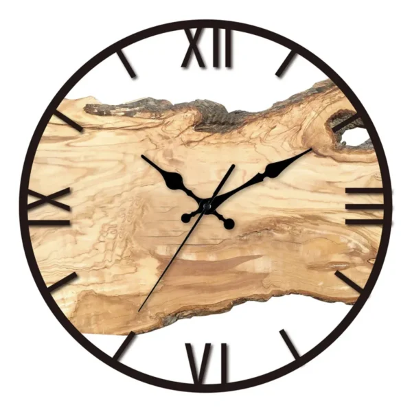 contemporary wood wall clock