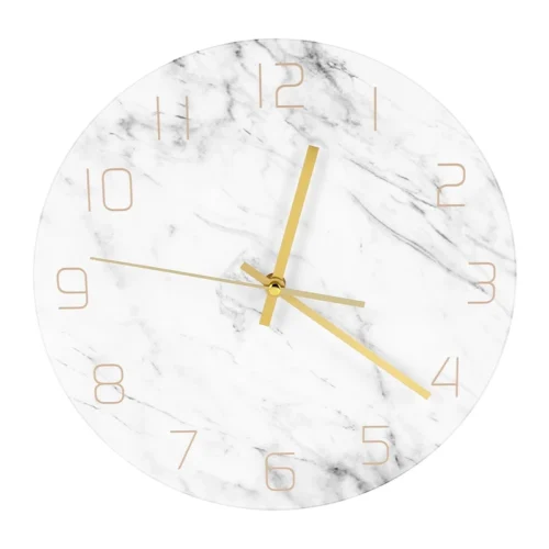 contemporary marble wall clock