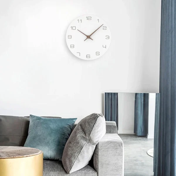 contemporary white wall clock
