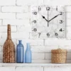 Square Non Ticking Wall Clock Marble Art Design Silent Hanging Wall Watch Decor For Kitchen Bedroom 2