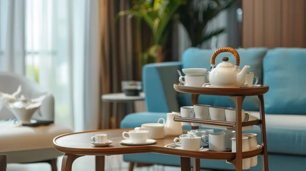 How to Display Tea Cups in a Modern Way Tea cart
