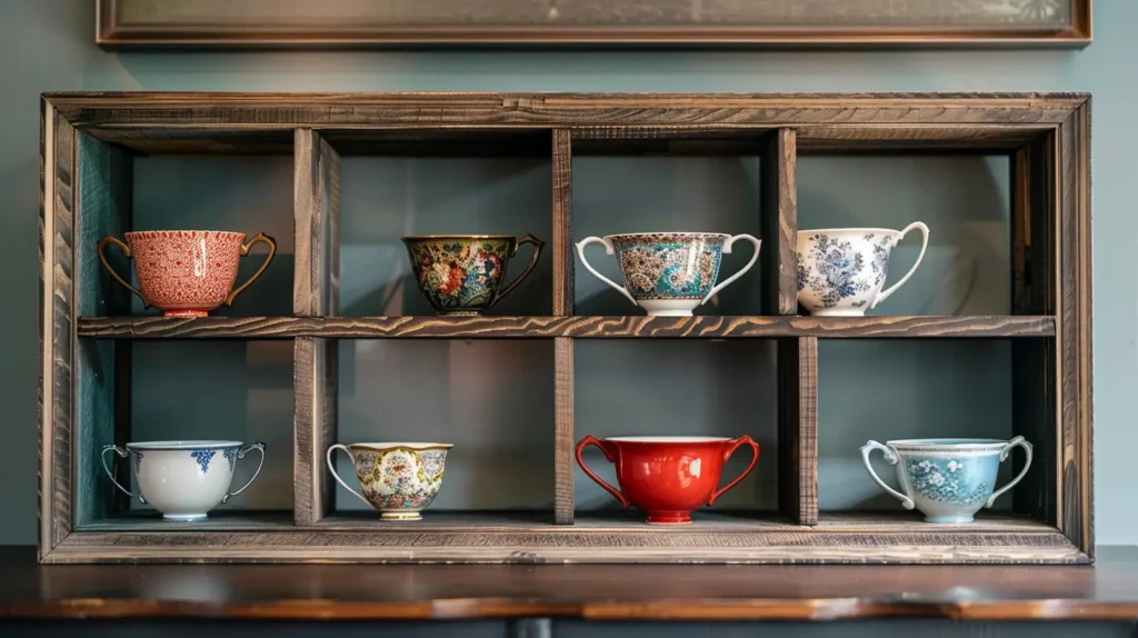 How to Display Tea Cups in a Modern Way Shadow boxes