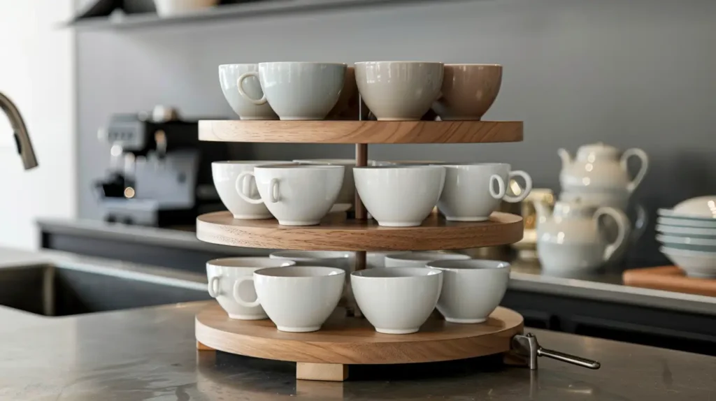 How to Display Tea Cups in a Modern Way Tiered stands