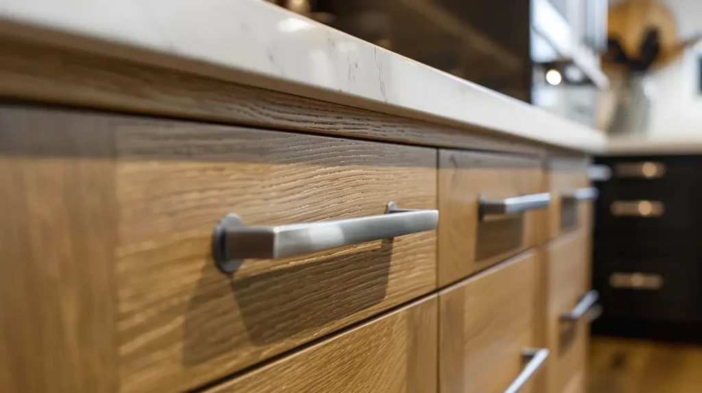 Oak Kitchen Cabinets Hardware Upgrade