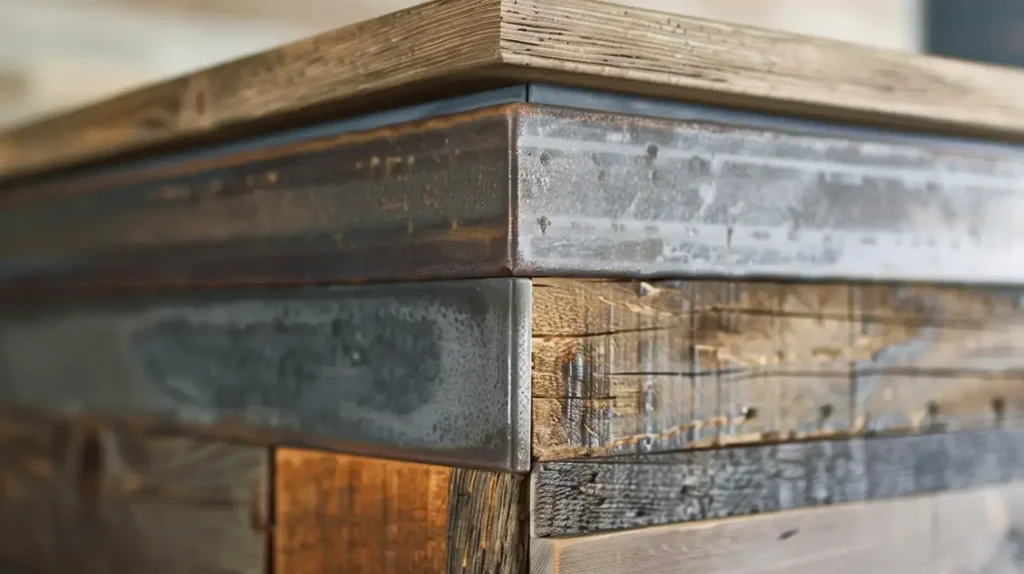 Wood Trim Metal Accents