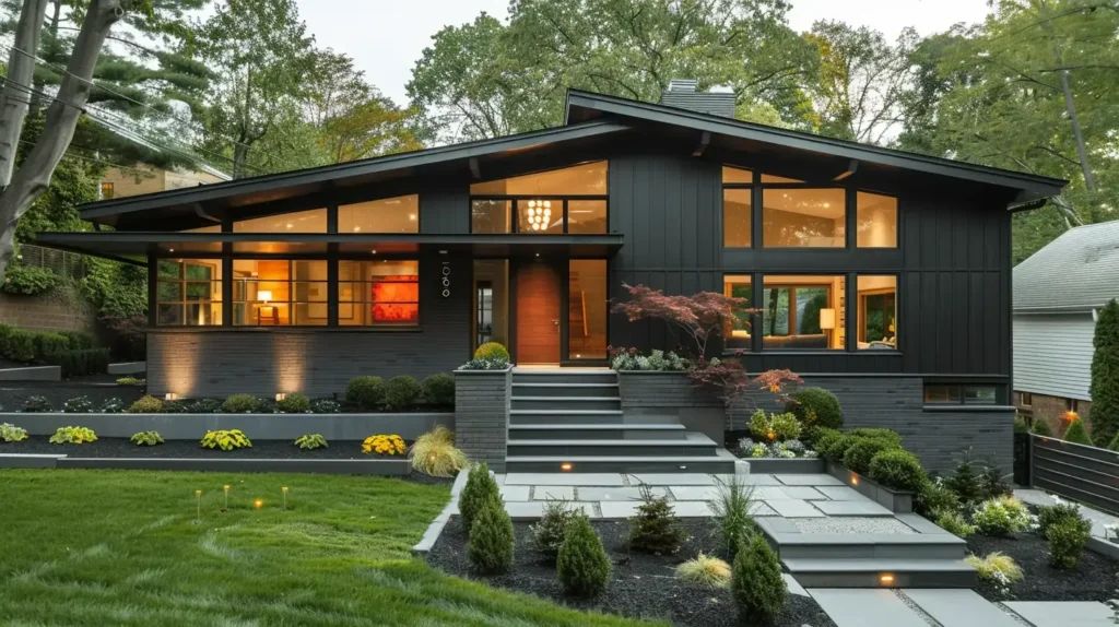 10 Ideas How to Modernize a Split-Level Home Exterior 2025 11 Split-Level Home Exterior Contemporary Color Palette
