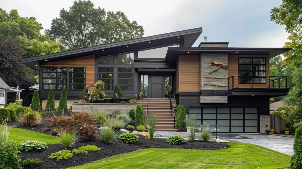 10 Ideas How to Modernize a Split-Level Home Exterior 2025 3 Split-Level Home Exterior Architectural Features