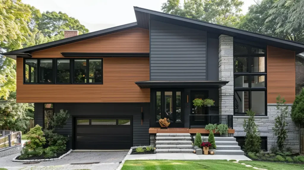 10 Ideas How to Modernize a Split-Level Home Exterior 2025 2 Split-Level Home Exterior Update the Siding