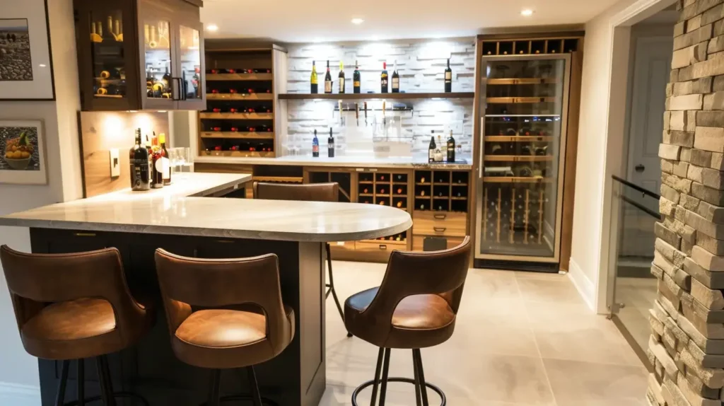 15 Modern Basement Bar Ideas | That Will Surprise You 2025 8 Modern Basement Bar Ideas Wine Cellar Bar