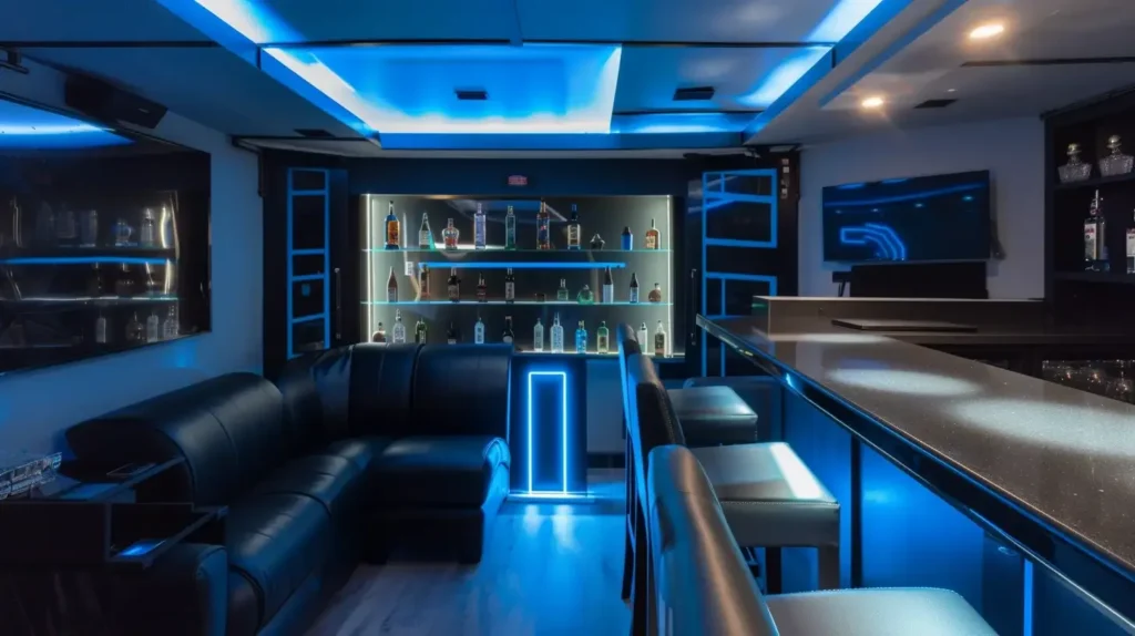 15 Modern Basement Bar Ideas | That Will Surprise You 2025 10 Modern Basement Bar Ideas High-Tech Hangout