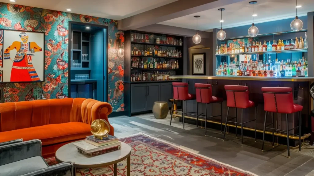15 Modern Basement Bar Ideas | That Will Surprise You 2025 13 Modern Basement Bar Ideas Eclectic Mix