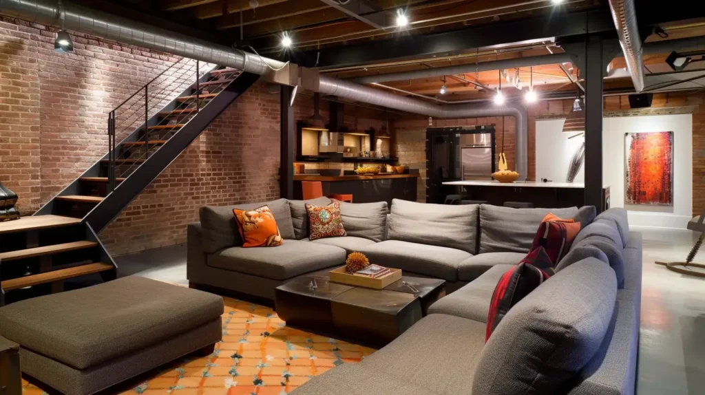 15 Modern Basement Ideas: You'll Love Too 2025 5 Modern Basement Ideas Industrial Chic Design