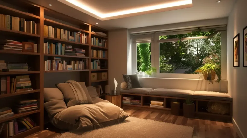 15 Modern Basement Ideas: You'll Love Too 2025 11 Modern Basement Ideas Cozy Reading Nook