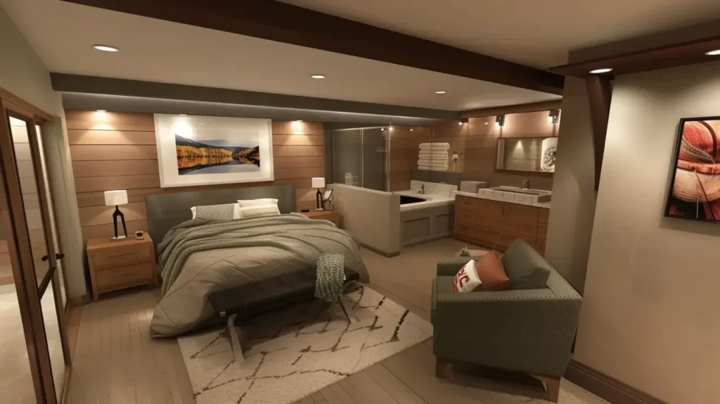 15 Modern Basement Ideas: You'll Love Too 2025 16 Modern Basement Ideas Guest Suite