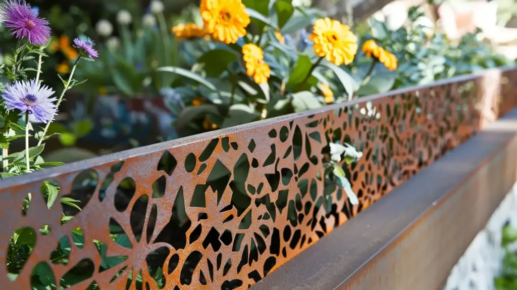 Modern Garden Edging Laser-Cut Metal